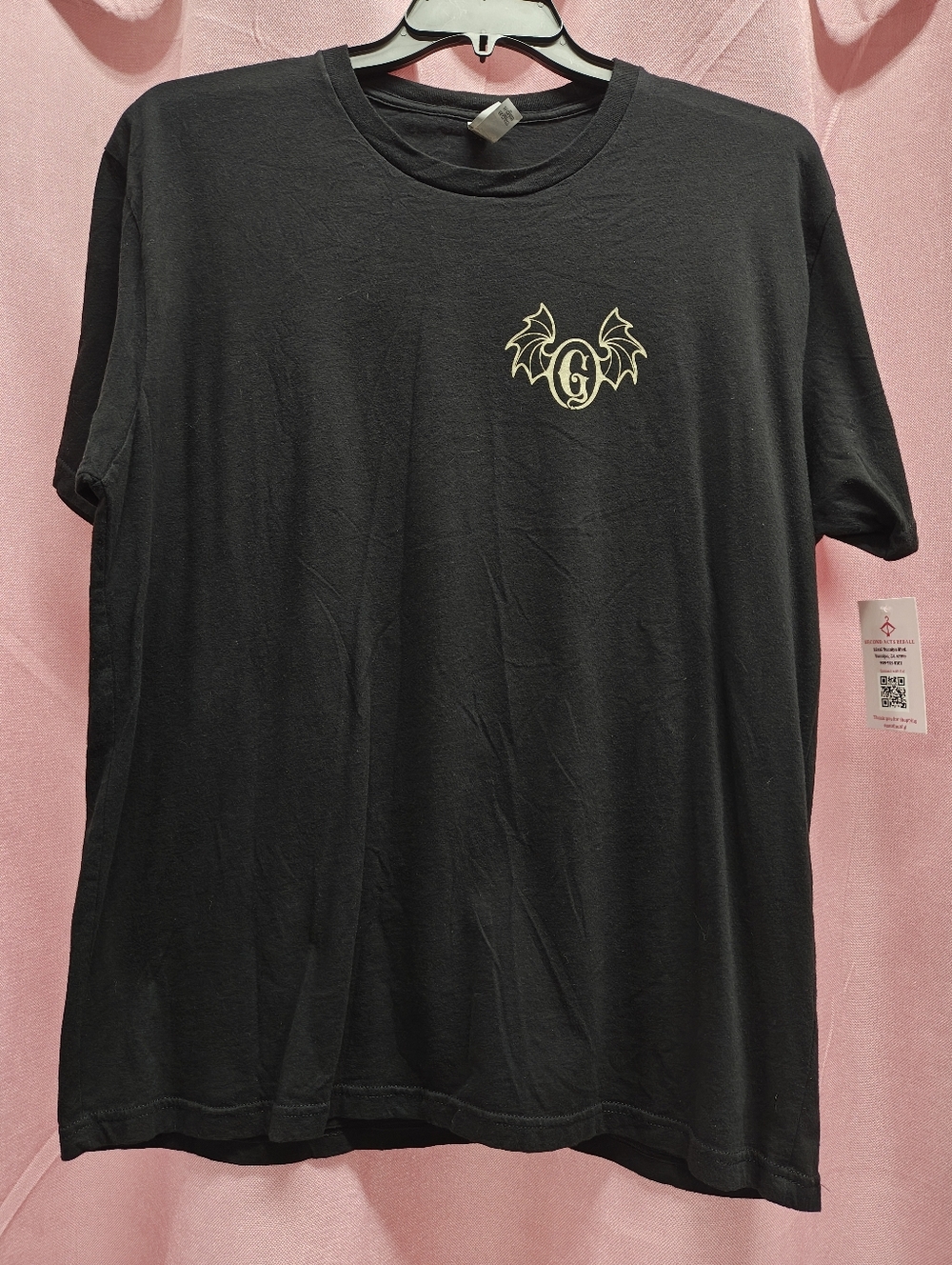 NextLevel Gideons Bakehouse Gentlemen's Bat Black T-shirt Sz XL - Picture 3 of 4